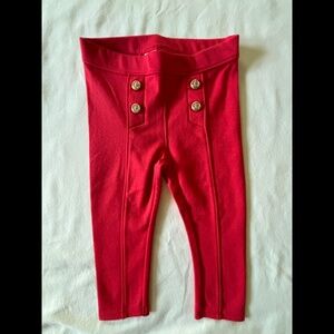 Janie and Jack red leggings